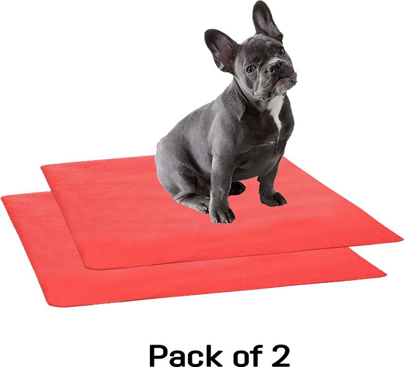 Trance Home Linen Waterproof Pet Training Puppy Pads |Reusable | Washable Pet Dry Sheet - Small- Pack of 2 Dog Pet Mat
