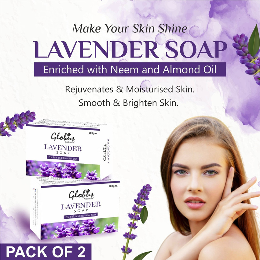Globus Naturals Lavender Soap for Soft and Beautiful skin (Pack