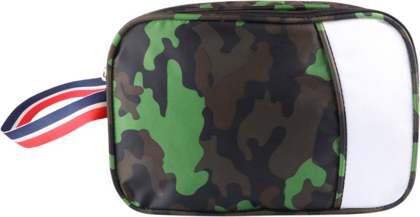 Nice Purse Men Military Green/White Travel Shaving Kit & Bag