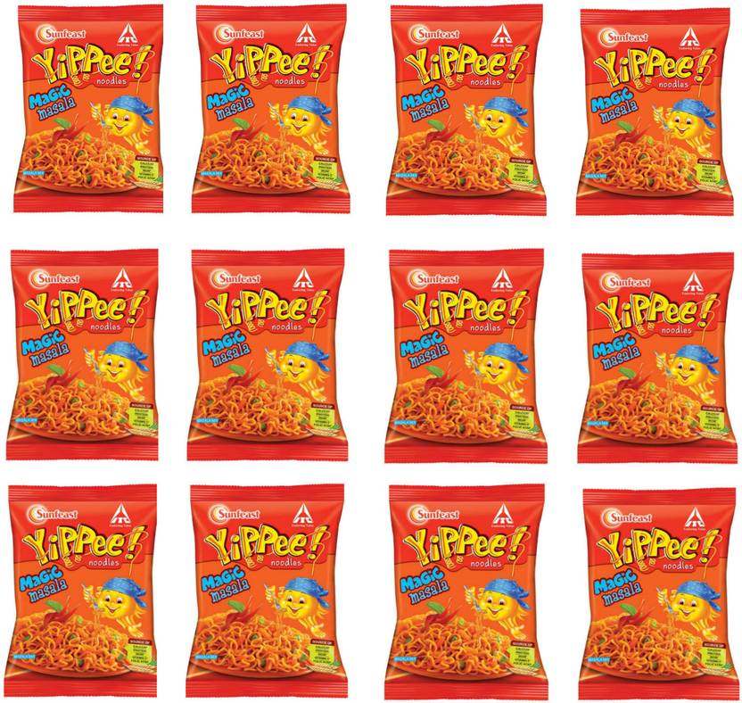 Sunfeast YiPPee! Yippee noodles pack of 12 Instant Noodles Vegetarian