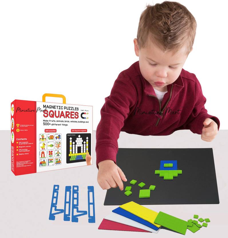 Miniature Mart Pattern Blocks Set Geometric Square