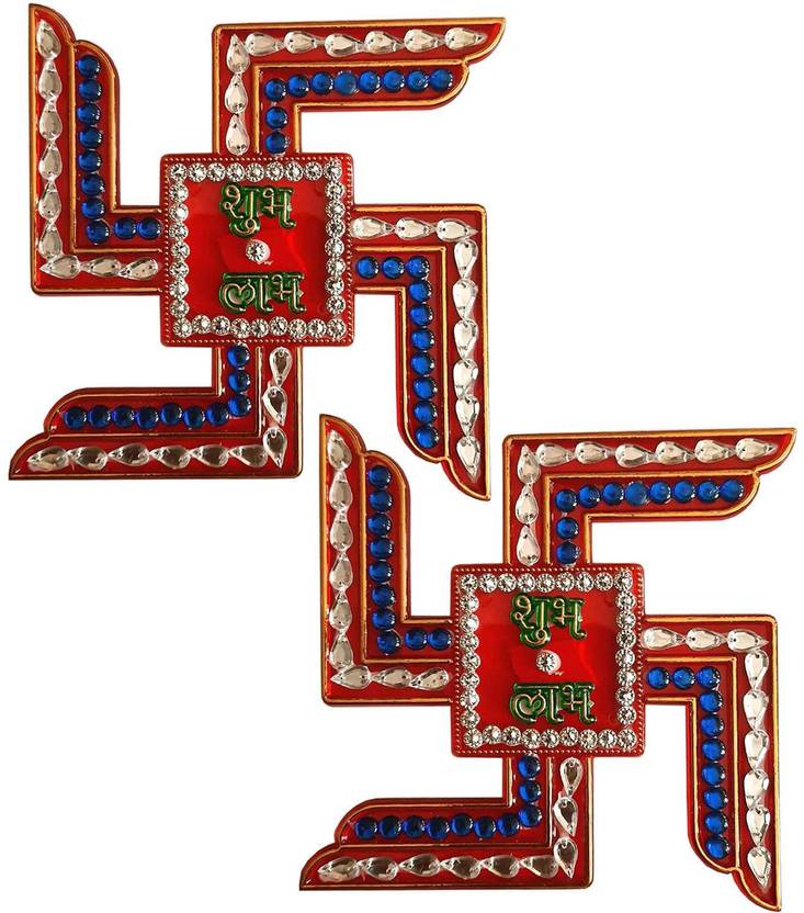 SK Craft Acrylic Swastik Sticker for Door Hindu Symbol Diwali