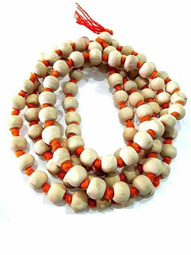 ABNExports Tulsi Holy Basil Jap Mala 108 Beads Prayer Necklace Blessed & Energized Hindu Buddhist Prayer karma Wood Chain