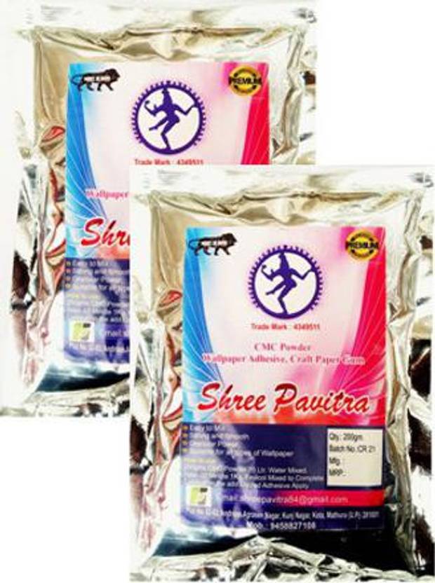Shree Pavitra CMC Powder Wallpaper Adhesive, Craft Paper Gum Pack of