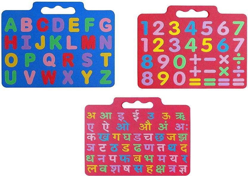 DgCrayons Eva Foam Combo Alphabets Number & Hindi Varnamala Learning