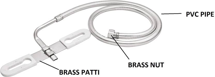 KYOTO Stainless Steel SUS 304 Hands Free Jet Spray / Toilet Jet Spray / Water Spray Gun with PVC ...