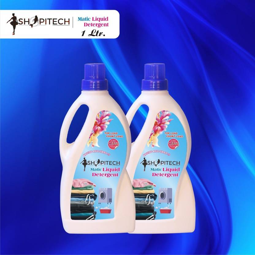 SHOPITECH Pack Of 2 Matic Liquid Detergent, Suitable for top load