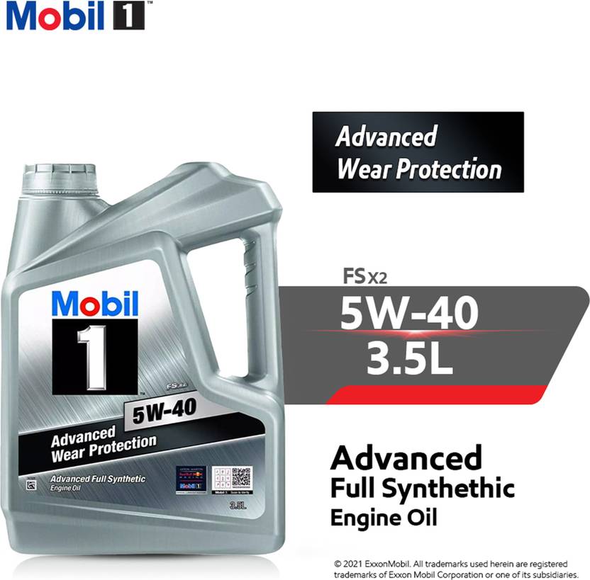 MOBIL 1 FS X2 5W-40 Advanced Wear Protection Synthetic Advance wear ...