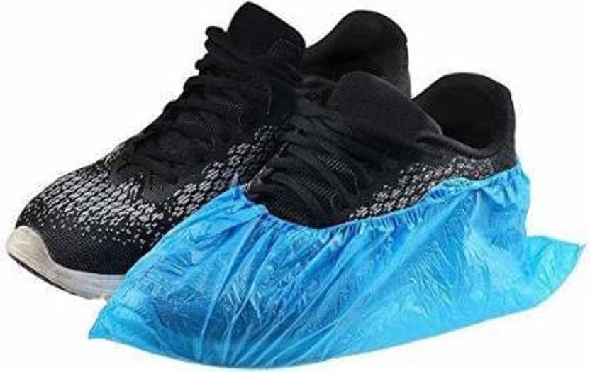 MasterShip 100 pair Shoe Cover Water Resistant Shoes Covers - Unisex (100 Pair) Plastic Blue Plastic BLUE Boots Shoe Cover, Flat Shoe Cover, High Ankle Shoe Cover, High Heeled Shoe Cover, Toes Shoe Cover