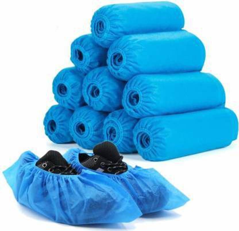 MasterShip 50 Pair Disposable PP Shoe Cover PP (Polypropylene) Blue PP (Polypropylene) BLUE Boots Shoe Cover, Toes Shoe Cover, Flat Shoe Cover, High Ankle Shoe Cover
