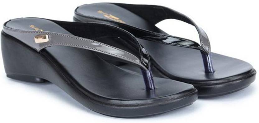 Women Grey Wedges Sandal