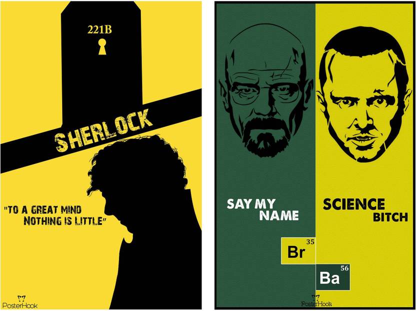 Breaking bad Sherlock Poster Combo Fine Art Print PosterHook posters TV Series posters