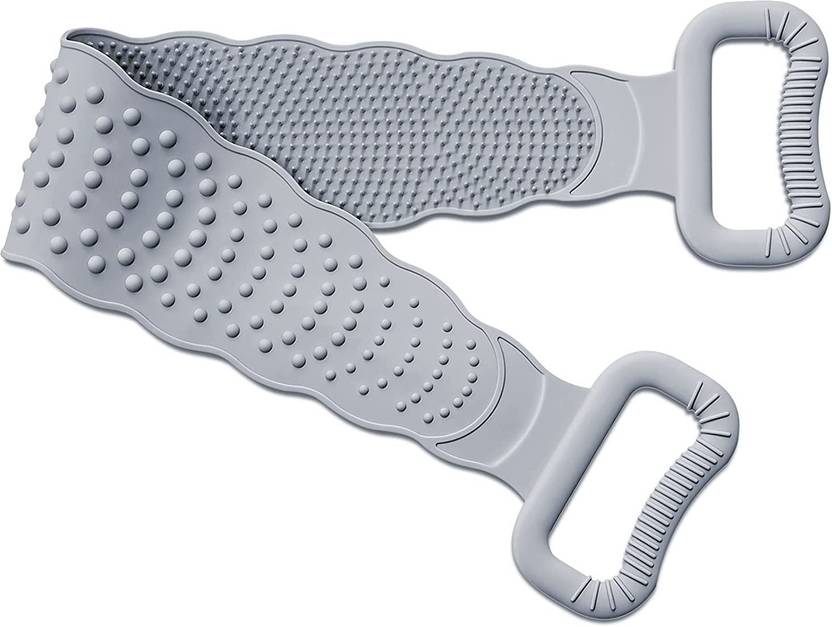 ICECLOUD Bath Body Brush, Exfoliating Long Silicone Body Back Scrubber, Easy to Clean, Eco Friendly, Long Lasting