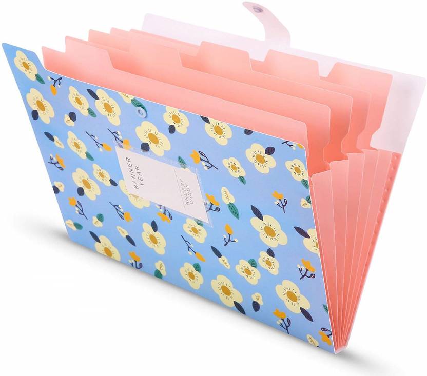 corslet a4 size office paper students certificate holder storage organizer 5 pockets file folder