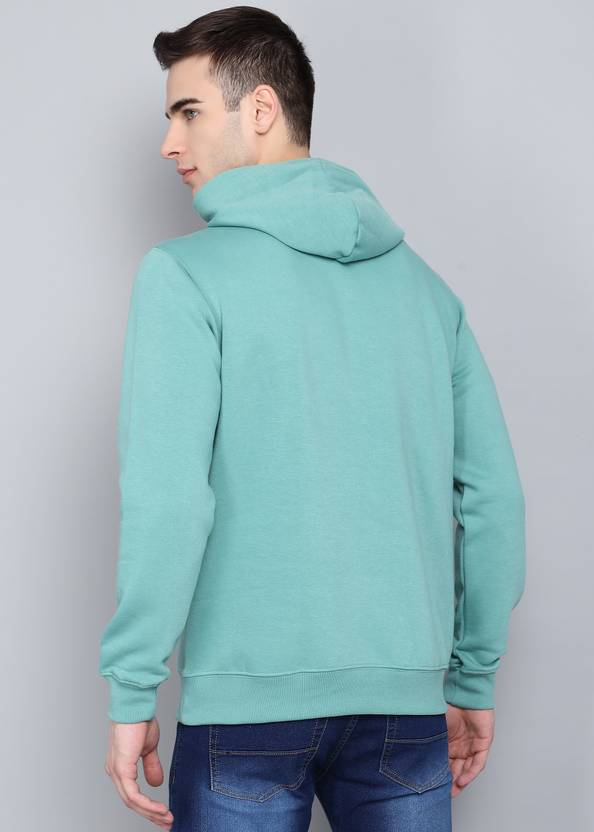 Men Full Sleeve Solid Hooded Sweatshirt