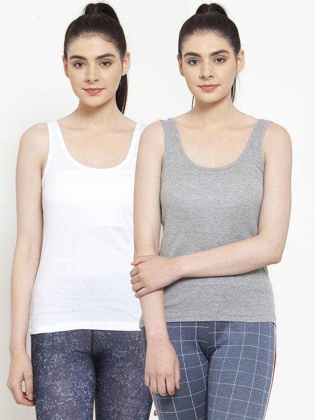 FRISKERS Women Black, Grey Camisole