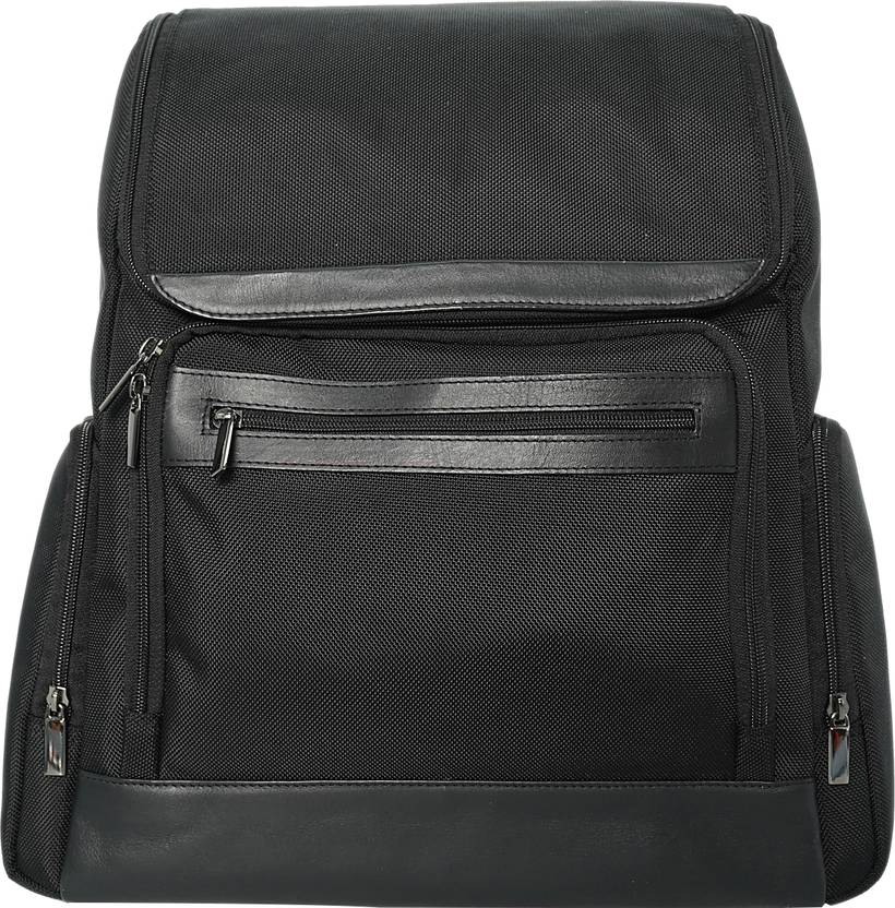 Sassora Nylon Leather Unisex Black Laptop Backpack 12003 5 L Laptop