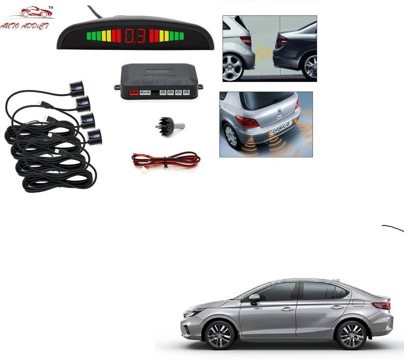 Honda City 2017 Reverse Parking Sensor AuTO ADDiCT parking-sensors-black-70 Car Reverse Parking Sensor with