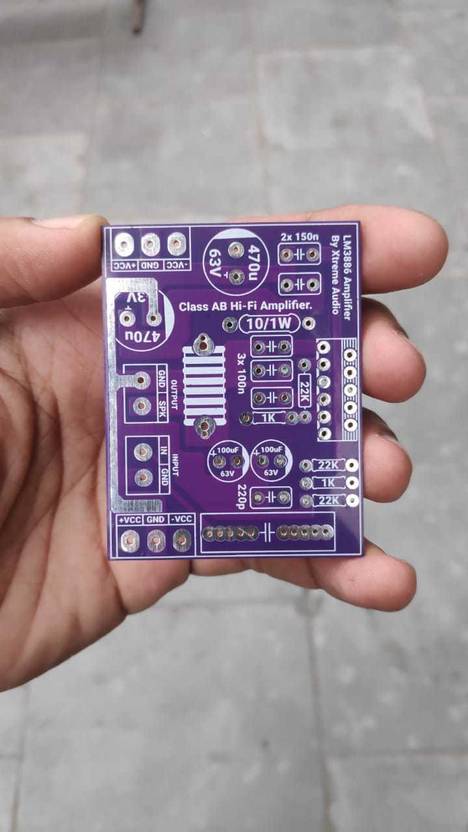 Xtreme LM3886 GAINCLONE IC Mono Channel Amplifier Board PCB Bare Board