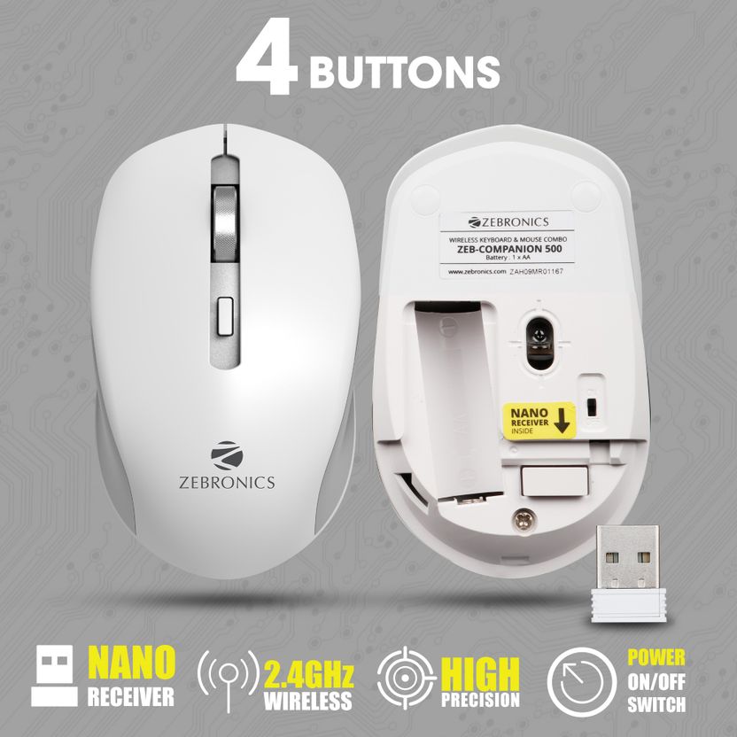 ZEBRONICS Zeb-Companion 500 Wireless Keyboard and Mouse Combo - Image 4