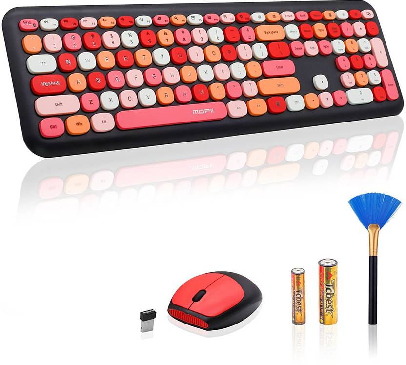 Zorbes Wireless Keyboard, Cute Keyboard and Mouse Combo, Slim 2.4G USB