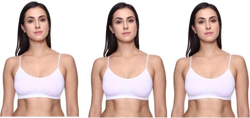 comfortina Bra & Panty Set Solid White Lingerie Set