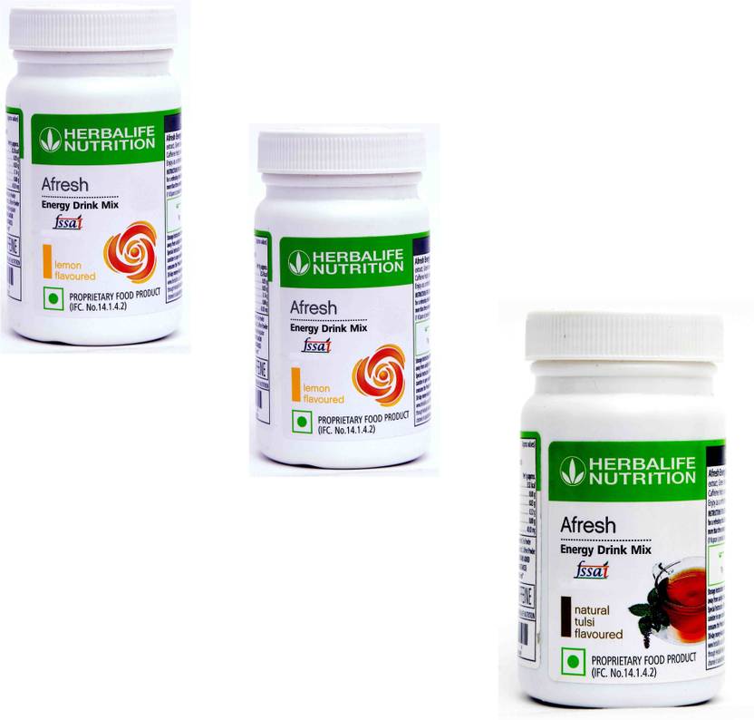 Herbalife Nutrition Afresh Energy Drink Mix Lemon 2 Psc And Afresh Tulsi Energy Drink Price in