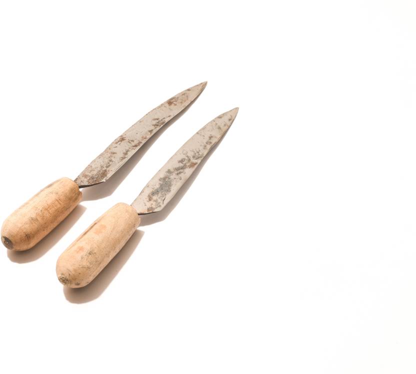 ALIFKART 2 Pc Wood, Iron Knife Set HANDMADE KITCHEN KNIFE SET Price in