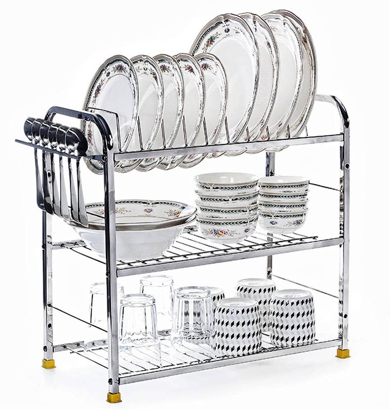 Matric House Dish Drainer Kitchen Rack Steel utensils stand Price in