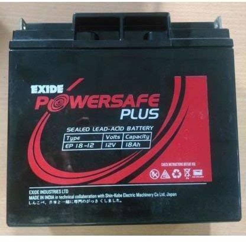 EXIDE Powersafe Plus 18Ah 12V SMF Battery 12 V Offline/Standby Rack ...