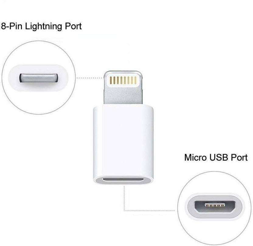 99Gems MICRO USB TO LIGHTNING CHARGING ADAPTER Wire Connector
