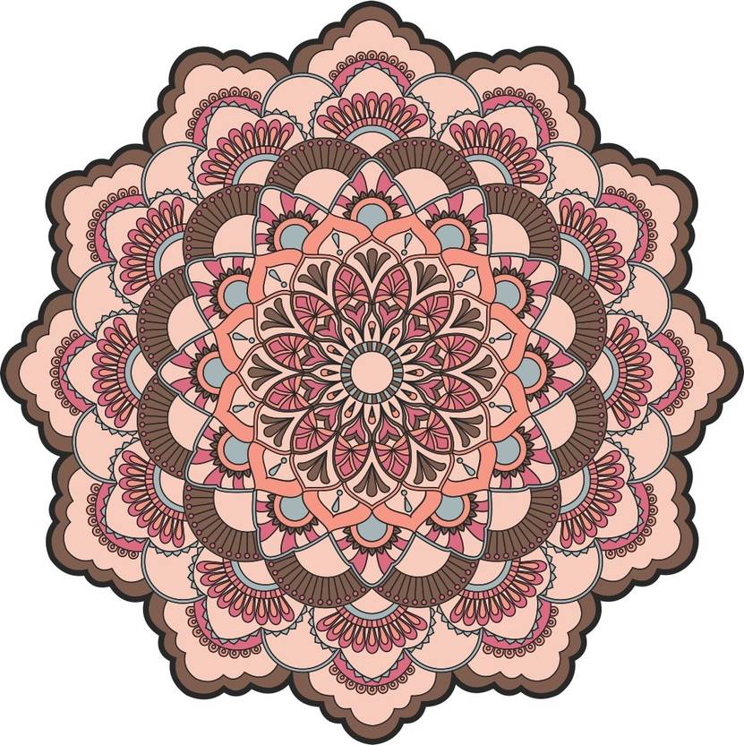 DR Design 43 cm rangoli floor sticker wall sticker festivel sticker64