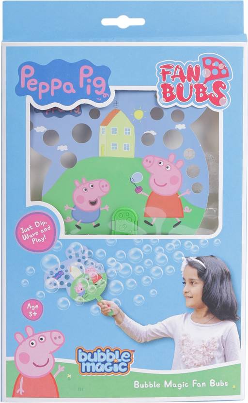 bubble magic Fan Bubs Peppa Pig, Bubble Solution with Hand Fan, Toys for Kids 3+ & Above Toy