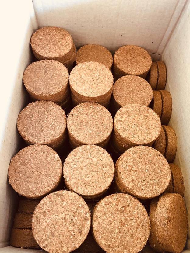 subii Organic Soil 50MM Coco Peat Plain Disc For Garden and Terrace