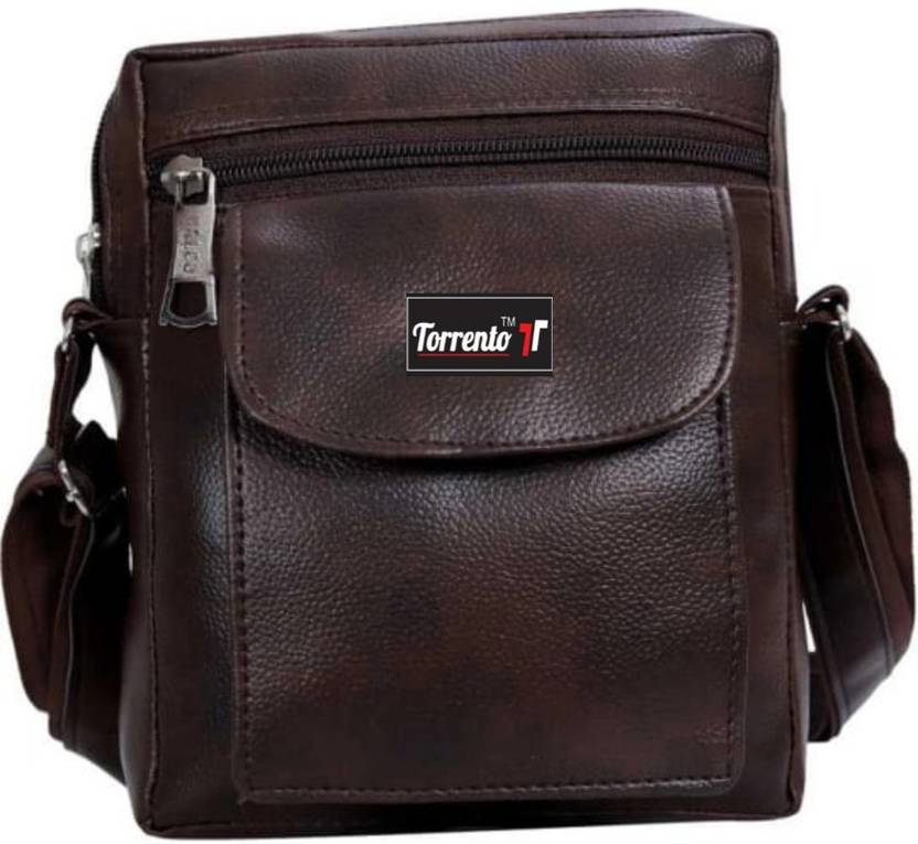 TORRENTO Men & Women Brown Sling Bag - Regular Size