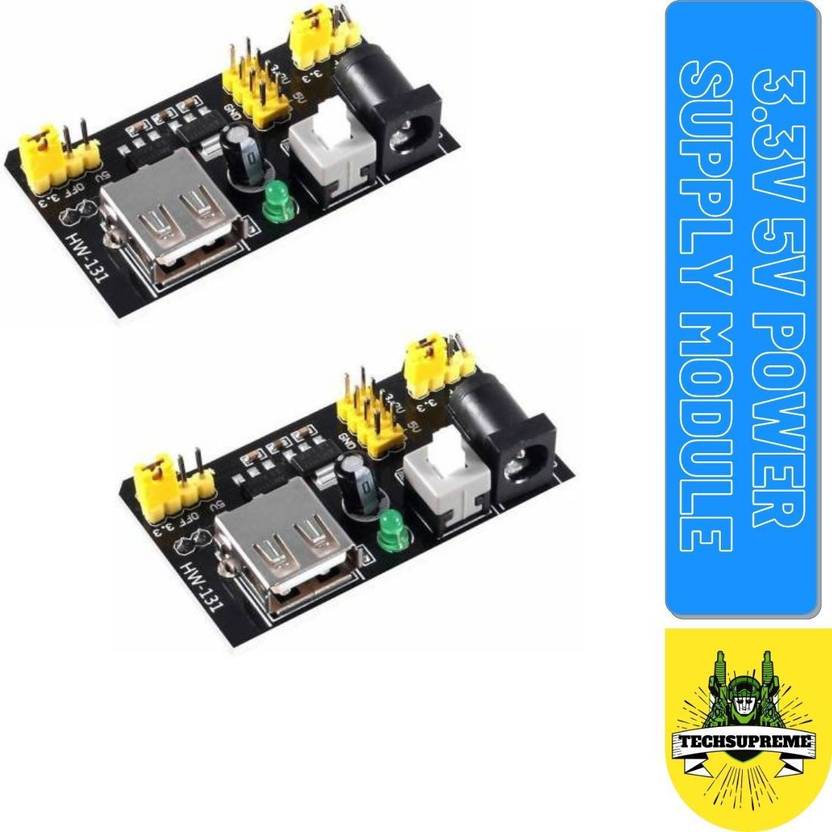 TechSupreme 3.3V 5V Power Supply Module for MB102 Prototype Breadboard