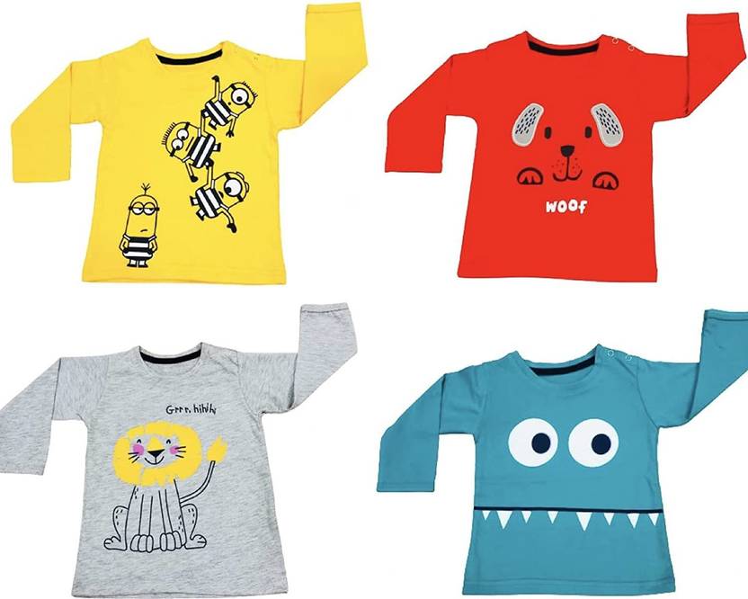 Fareto Baby Boys & Baby Girls Printed Pure Cotton Regular T Shirt