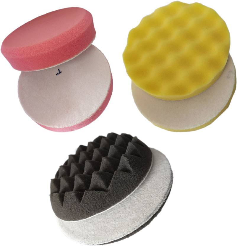 DUMDAAR High Quality 3pc 7inch Car Clean Polishing Sponge (Phome) Pad