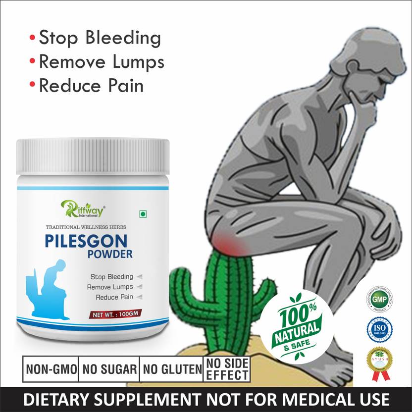Riffway Pilesgon Ayurvedic Powder For Piles Relief, Stop Bleeding