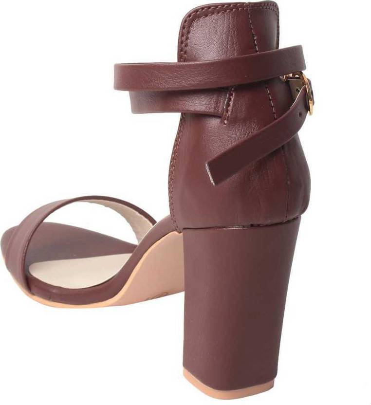 Women Brown Heels Sandal