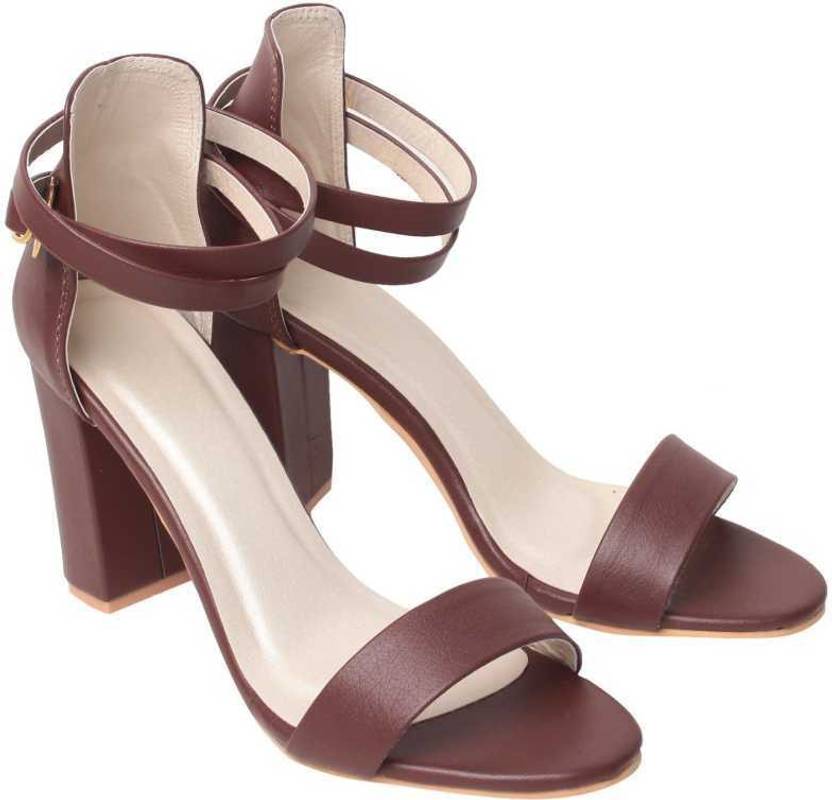 Women Brown Heels Sandal