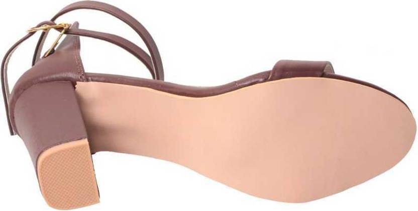 Women Brown Heels Sandal