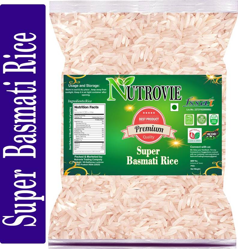 Nutrovie Long Grain Super Basmati Rice 8Kg Traditional Taste Natural