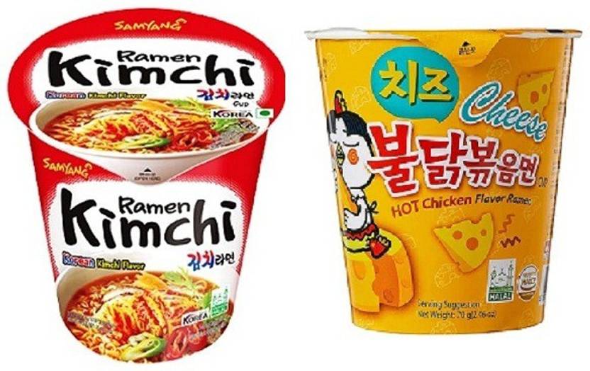 Samyang Buldak Cheese& Kimchi Hot Chicken Flavour Raman Cup Noodles