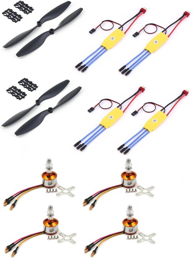 INVENTO 4pcs BLDC Brushless Motor A2212 1000KV 30A ESC 1045 Propeller