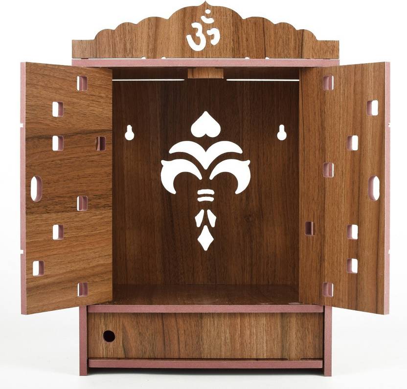 YIXT Art and Craft Wooden Temple Beautiful Plywood Mandir Pooja Room