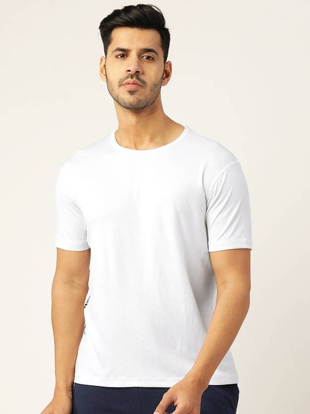 ARMISTO Sporty Men Round Neck White T-Shirt