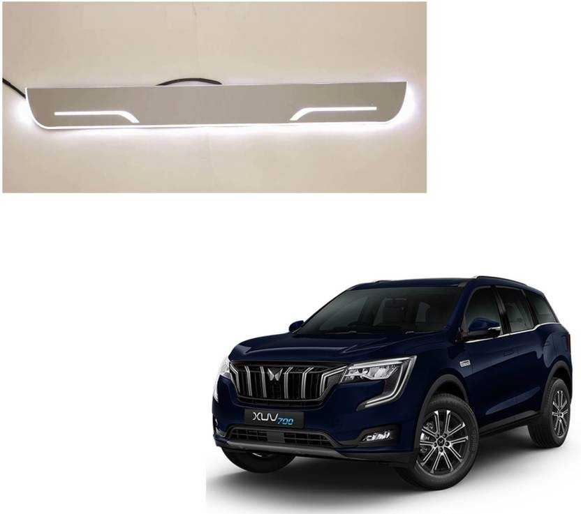 KOZDIKO LED ACRYLIC BLUE LIGHT SCUFF PLATES SET OF 4 PCS FOR MAHINDRA