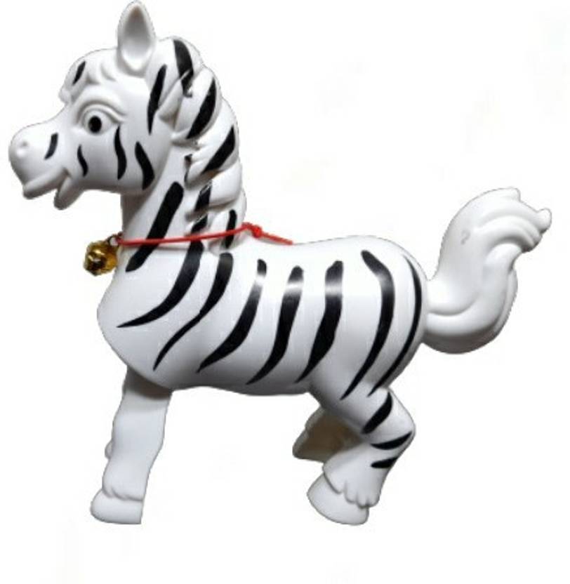 Q8 Twinkle Wind up Clockwork Jumping Zebra Toy ,Classic Cute Zebra
