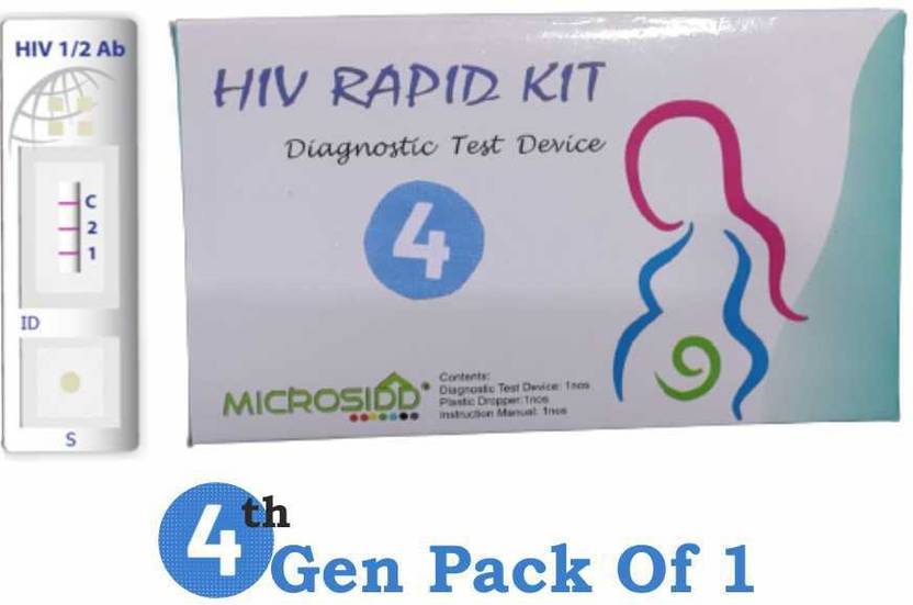 MICROSIDD 4th Generation Hiv rapid test kit for Men & Women (Pack of 1